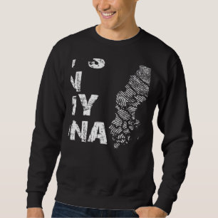 Moletom Vintage Está No Meu DNA Suécia Mapa de Impressão D