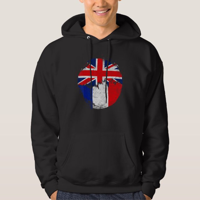 Moletom Vintage French with British Flag Roots France (Frente)