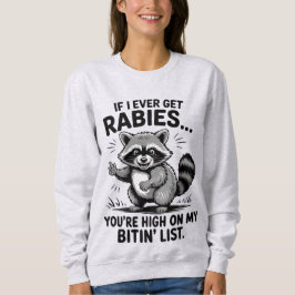 Moletom Vintage Funny Rabies Sarcasm Raccoon Humor