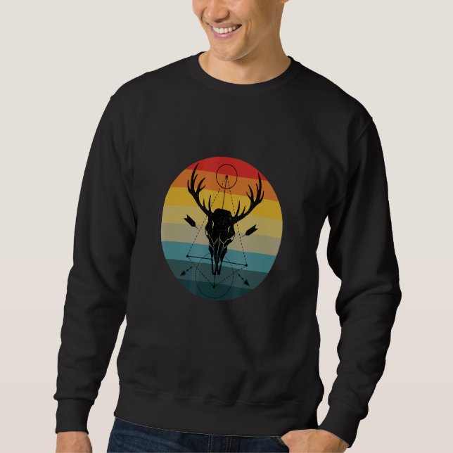 Moletom Vintage Geometry Spirituality Dark Goth Deer Skull (Frente)