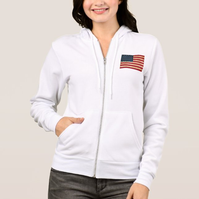 Moletom Vintage Grunge American Flag (Frente)