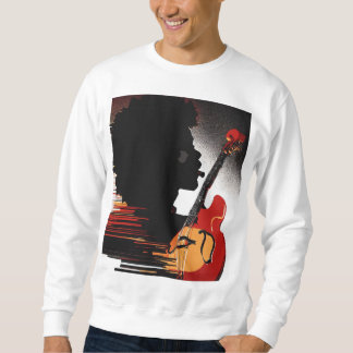 Moletom Vintage Guitar Silhout Sweatshirt - Music Lover