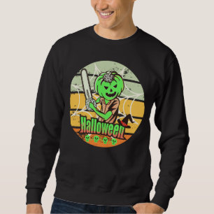MOLETOM VINTAGE HALLOWEEN PUMPKIN COM CHAINSAME E SKULL