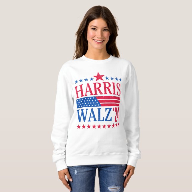 Moletom Vintage Harris e Walz 2024 (Frente Completa)