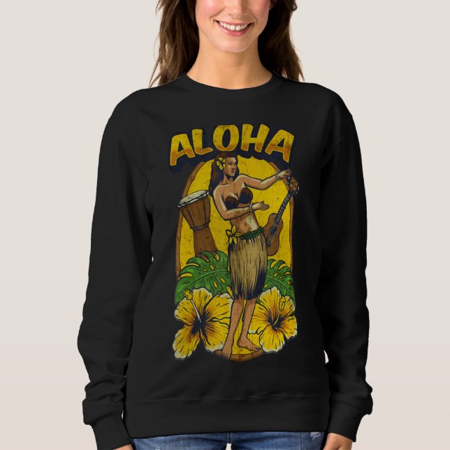 Moletom Vintage Hawaiian Dancing Girl (Frente)