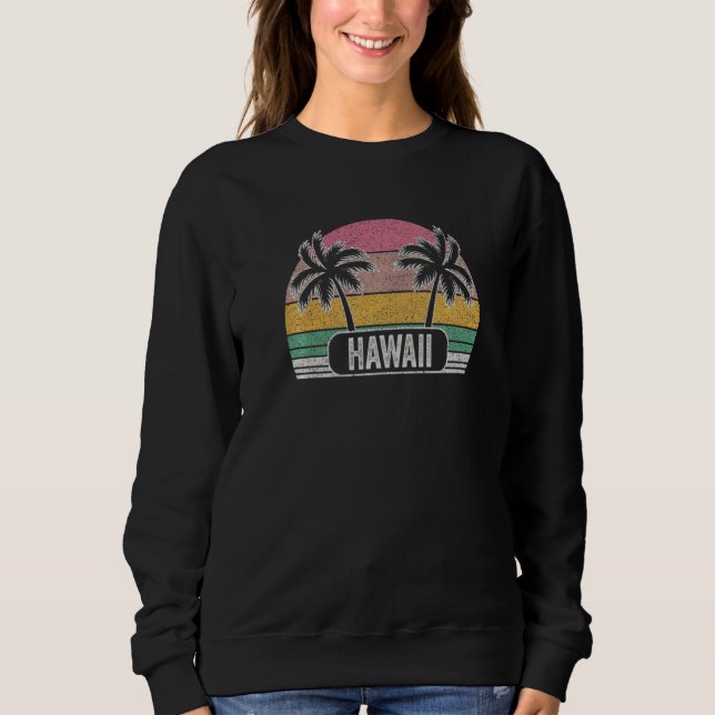 Moletom Vintage Hawaiian Island Tropical Hawaii Vacation S (Frente)