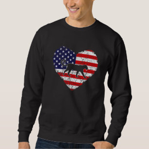Moletom Vintage Heart Leopard Animal Retro Us American Fla