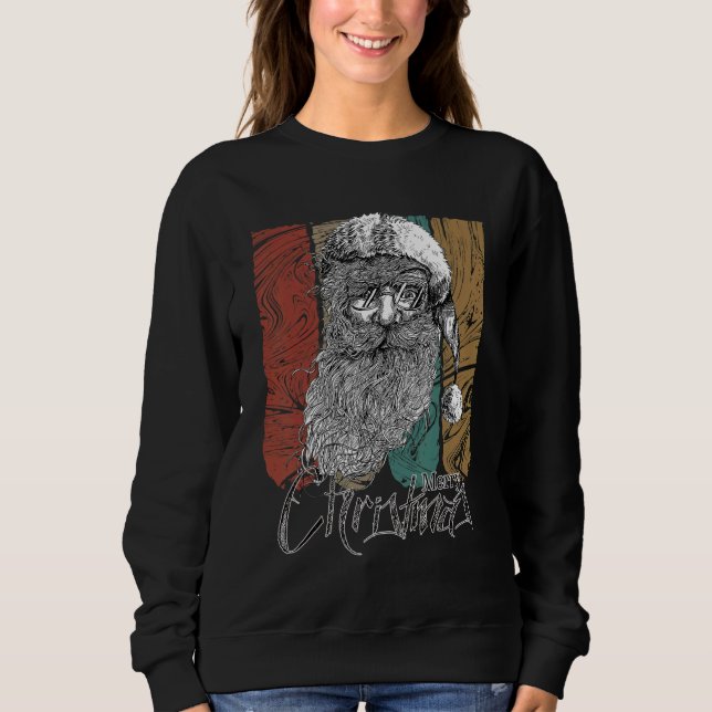 Moletom Vintage Hipster Santa Claus Xmas (Frente)