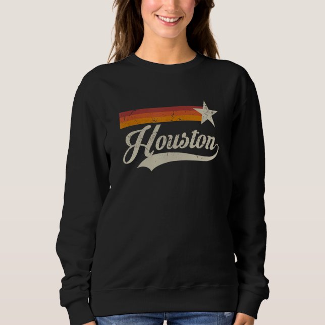Moletom Vintage Houston Texas Houston Baseball Proud (Frente)