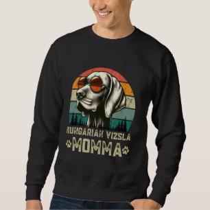 Moletom Vintage Húngaro Vizsla Momma Dog Atua Aniversário