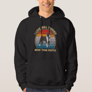 Moletom Vintage I Love Bull Terrier More than Pessoas Bull
