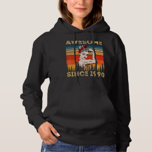 Moletom Vintage Incrível Desde 1990 Aniversário Mulher Leo