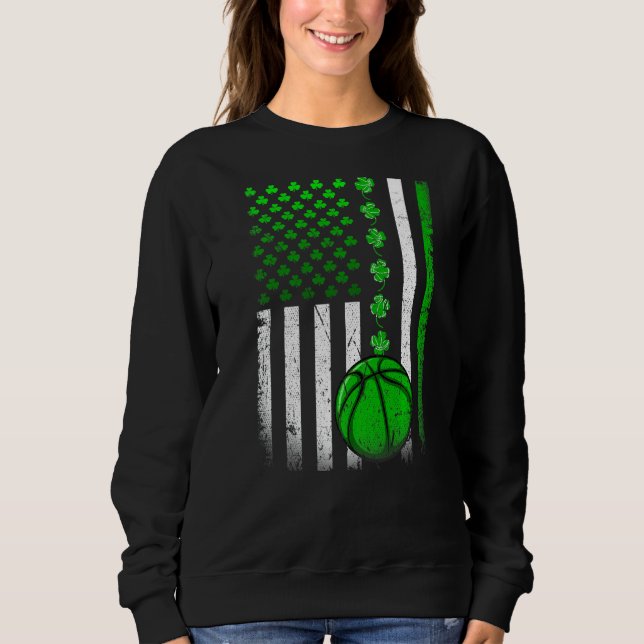 Moletom Vintage Irish American Flag Basket (Frente)