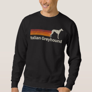 Moletom Vintage Italiano Greyhound Retro Mãe Pai Cão