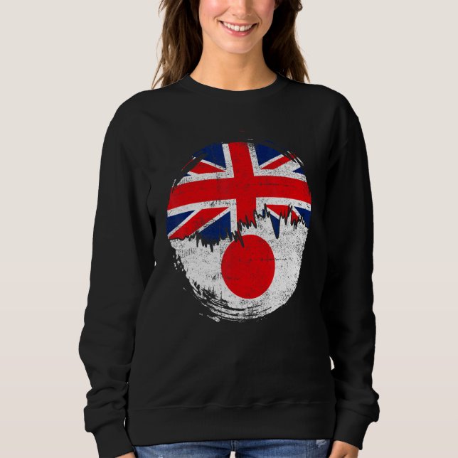 Moletom Vintage Japanese British Flag Roots Japan Distress (Frente)
