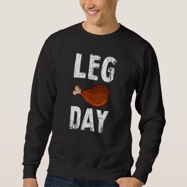 Moletom Vintage Leg Day Thanksgiving Pilgrim Costume Turke (Frente)