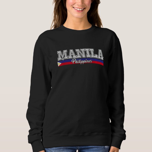 Moletom Vintage Manilla Filipinas Flag Filipino (Frente)