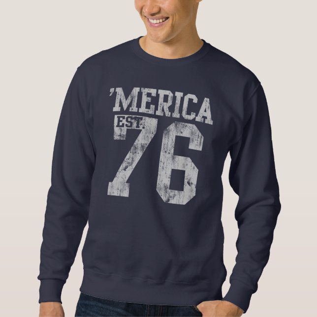 Moletom Vintage 'Merica Est. 1776 (Frente)