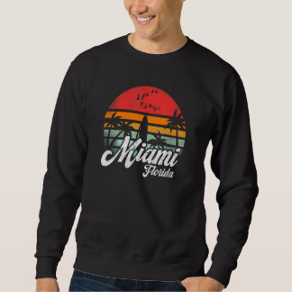 Moletom Vintage Miami Florida Funny Beach Sport Waves Surf