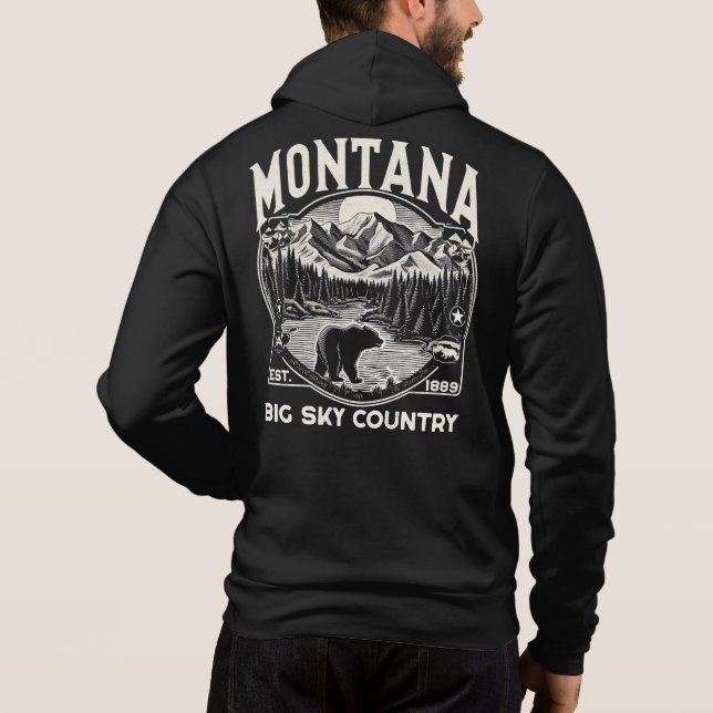 Moletom Vintage Montana Big Sky Country (Verso)