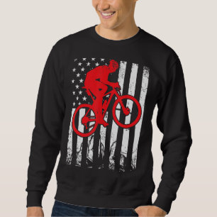 Moletom Vintage Mountain Bike Usa American Flag Ciclistas
