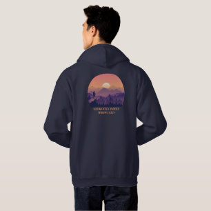 Moletom Vintage Mountain Forest Hiker - Corão roxo sunset