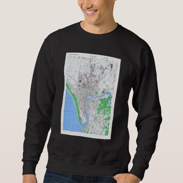 Moletom Vintage Numazu Japão Mapa 1945 (Frente)