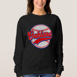 Moletom Vintage Oakland Cityscape Baseball For Men Women