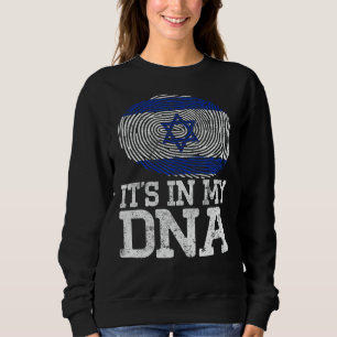 Moletom Vintage Patriotic Está em Meu Dna Israel Flag Fing