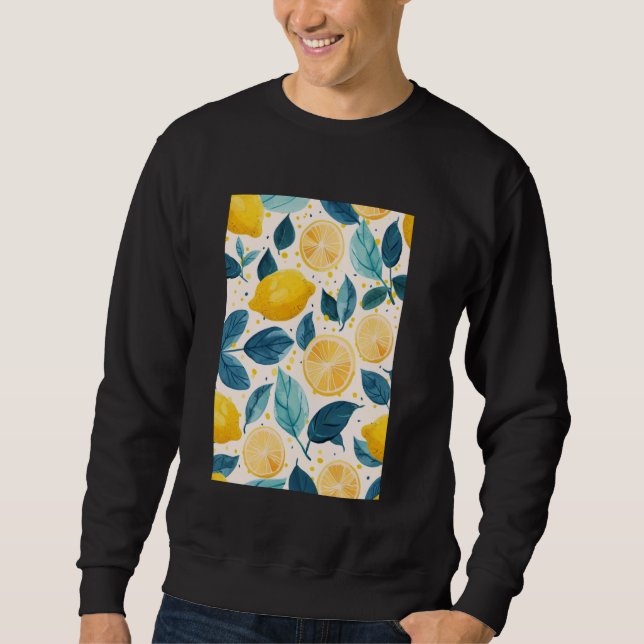 Moletom Vintage Pattern Art Lemon Fruta 6 (Frente)