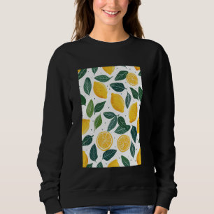 Moletom Vintage Patterne Art Lemon Fruta Watercolor 2