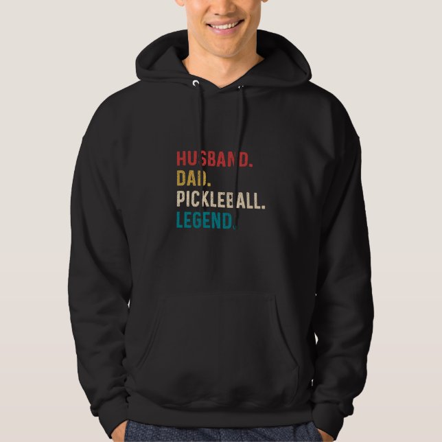 Moletom Vintage Pickleball Husband Dad Legend (Frente)