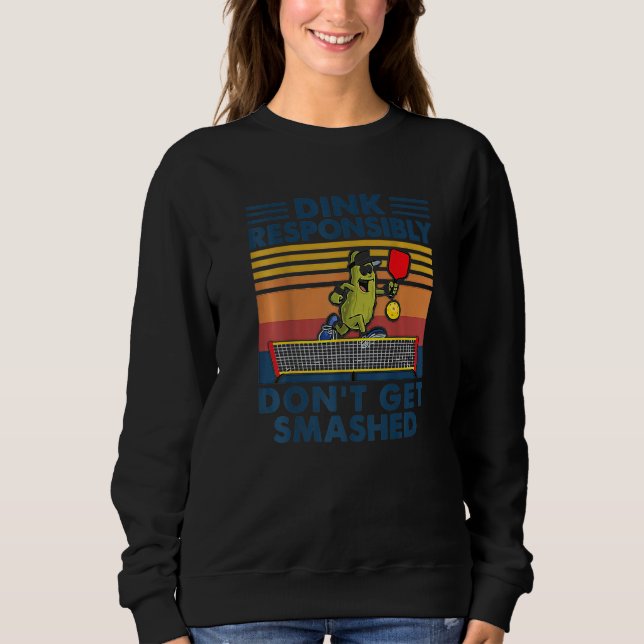 Moletom Vintage Pickleball Player Dink Responsavelmente Nã (Frente)