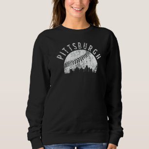 Moletom Vintage Pittsburgh Pennsylvania Skyline Roupa