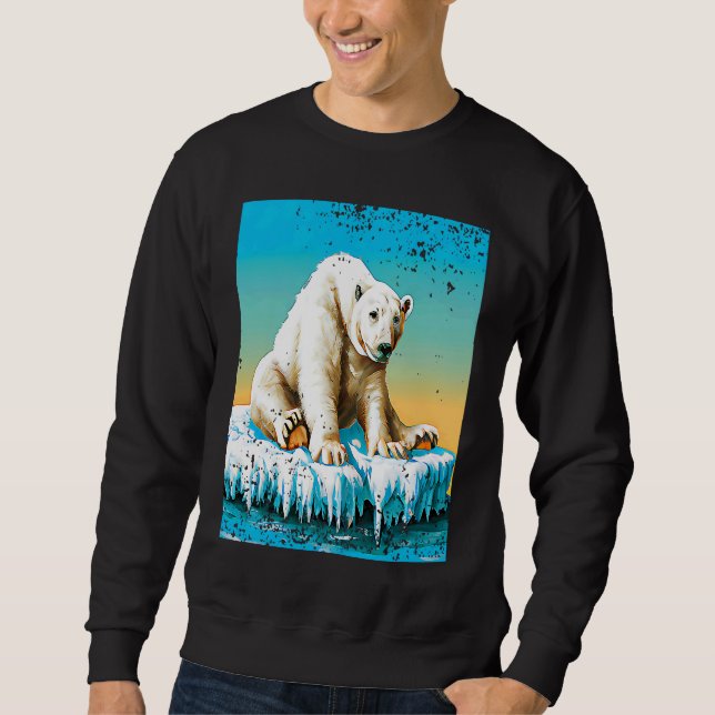 Moletom Vintage Polar Bear  Melting Arctic (Frente)