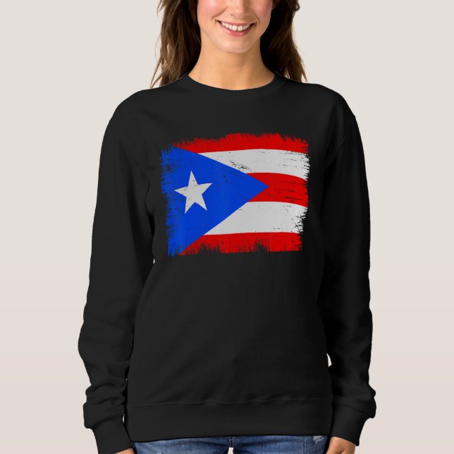 Moletom Vintage Puerto Rico Flag Puerto Rican Independence (Frente)