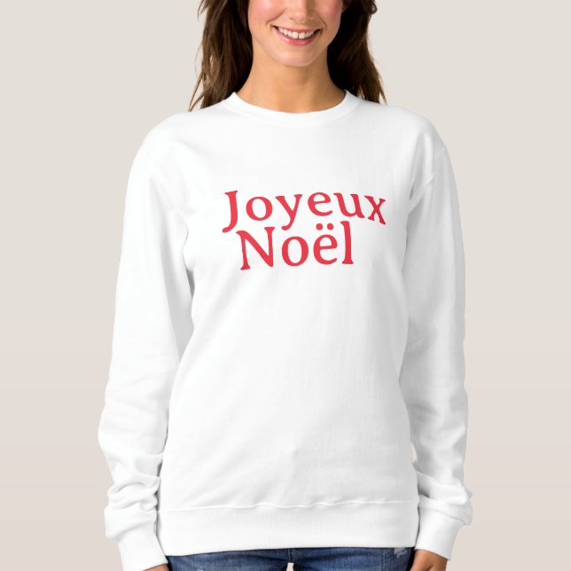 Moletom Vintage Red Joyeux Noël Mulheres De Natal (Frente)