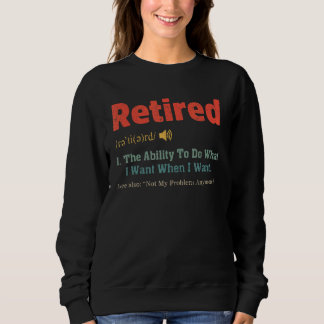 Moletom Vintage Retirement Gag de Definição Aposentada