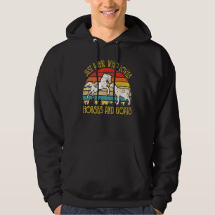 Moletom Vintage Retro Apenas Uma Menina Que Ama Cavalos E