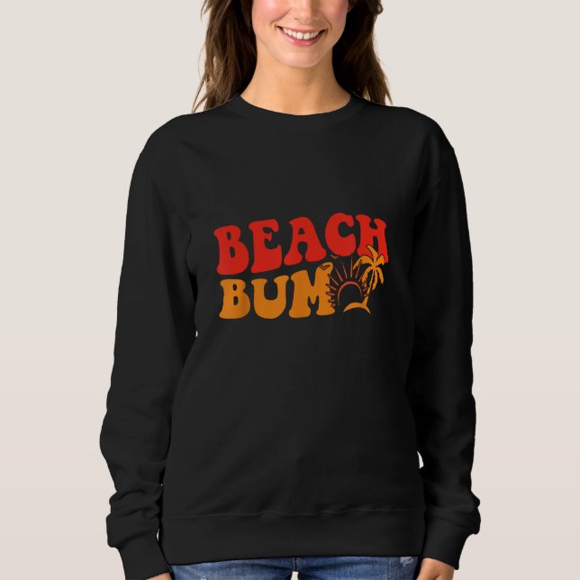 Moletom Vintage retro Beach Bum Beach  Summer Vacation (Frente)