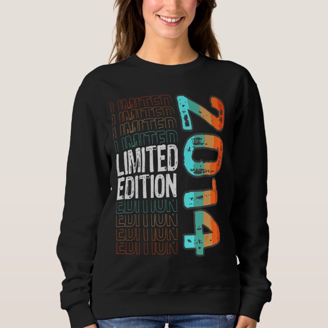 Moletom Vintage Retro Birth Year 2014 (Frente)