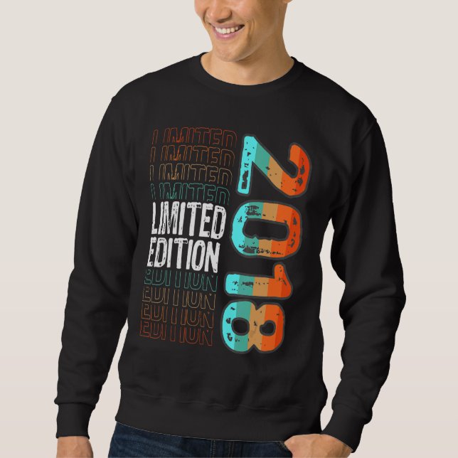 Moletom Vintage Retro Birth Year 2018 (Frente)