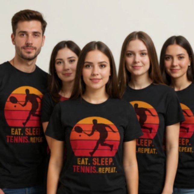 Moletom Vintage Retro Eat Sleep Tennis Repeat (Criador carregado)