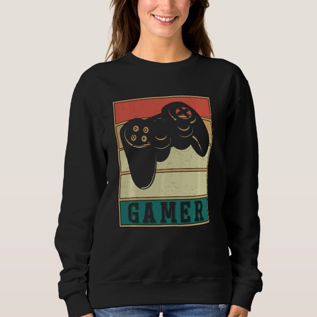 Moletom Vintage Retro Gamer Video Game Player (Frente)