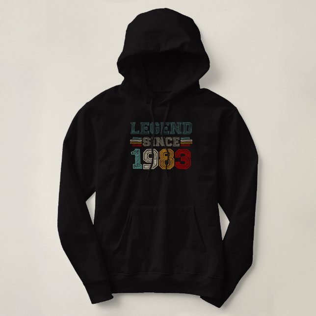 Moletom Vintage Retro Legend Since 1983 (Frente do Design)