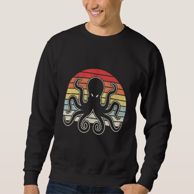 Moletom Vintage Retro Octopus Kraken Ocean (Frente)