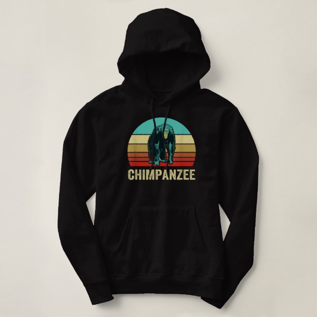 Moletom Vintage Retro Style Sunset Chimpanzé (Frente do Design)