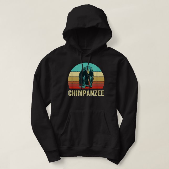 Moletom Vintage Retro Style Sunset Chimpanzé (Frente do Design)