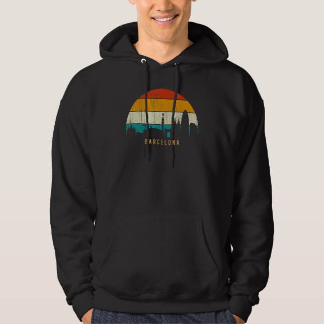 Moletom Vintage Retro Style Sunset City skyline cityscape  (Frente)