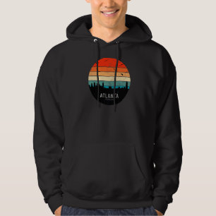 Moletom Vintage Retro Sunset Atlanta City Skyline Atlanta